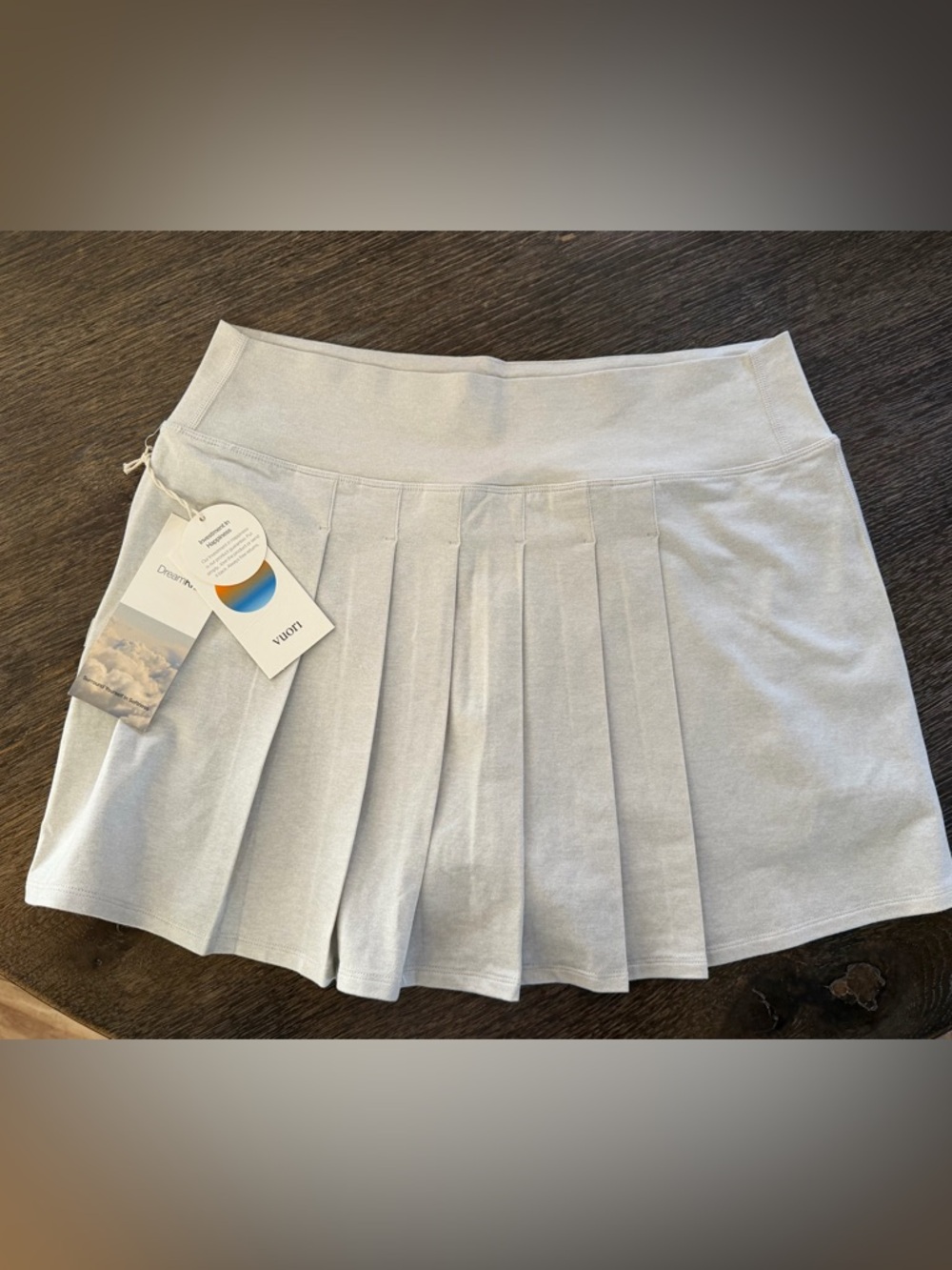 Vuori Light Gray Skort with Built-In Shorts - Picture 6 of 6